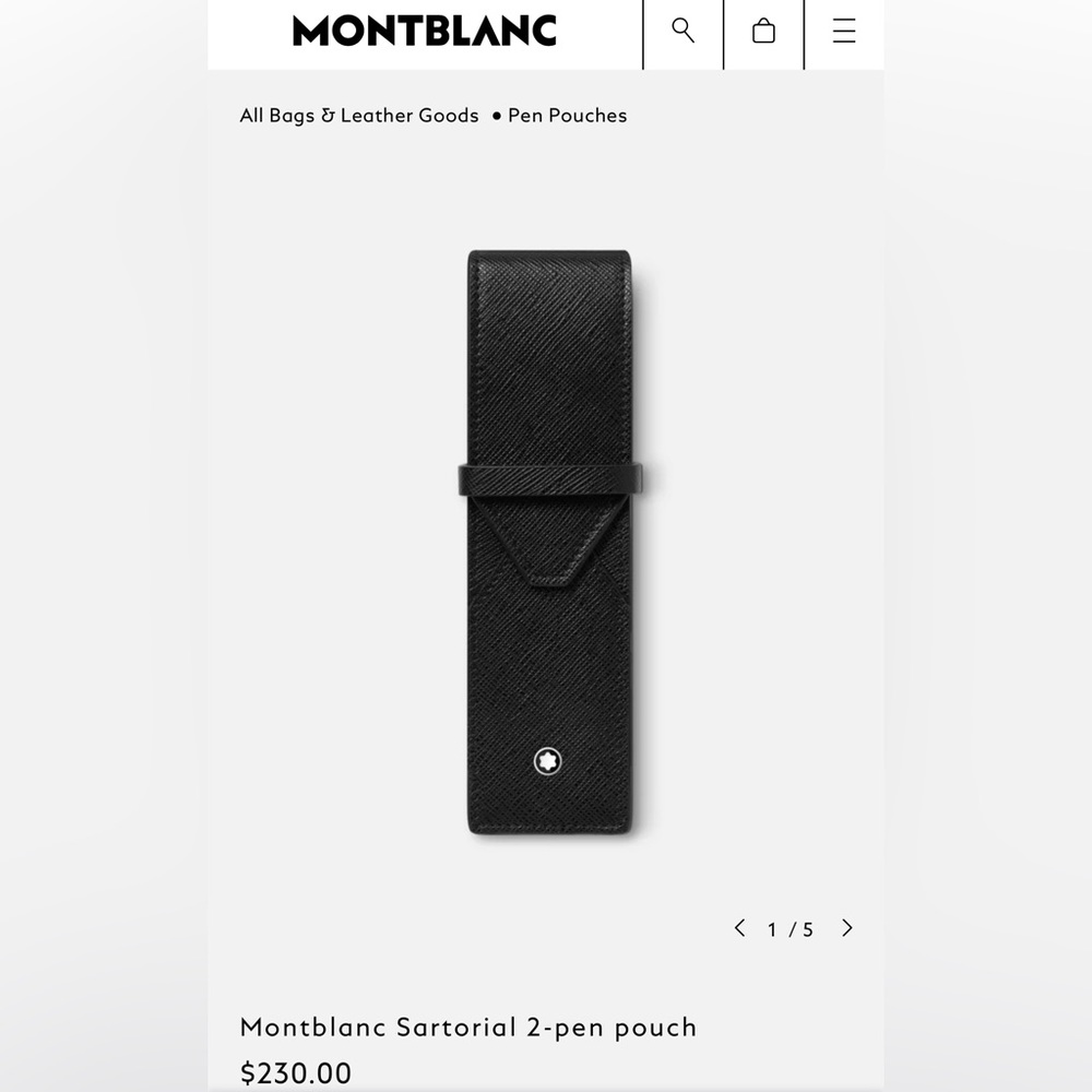 Mont Blanc leather pen case.